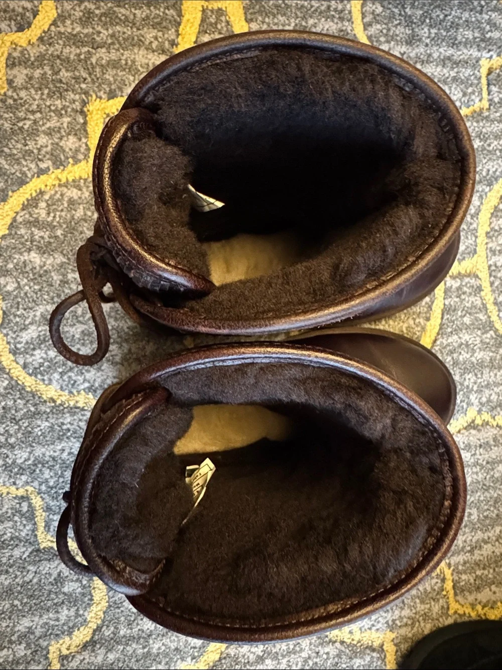 UGG Chocolate Brown Shearling Mid-Calf Boots